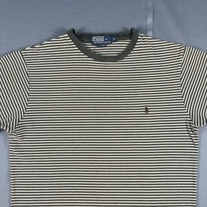 Vintage 90s Polo Ralph Lauren Small Ringer Tee T Shirt Stripe